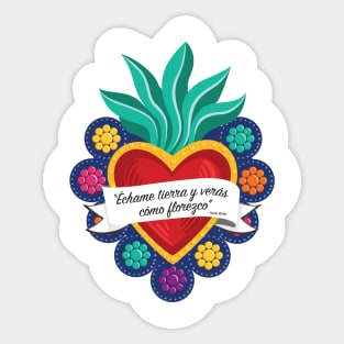 Mexican Sacred Heart / Frida Kahlo's Quote by Akbaly Sticker